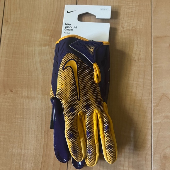Nike VAPOR Jet 7.0 NCAA LSU TIGERS Football Gloves Men’s Size XL - Picture 1 of 2